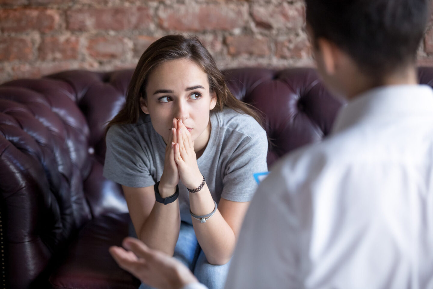One-on-one individual counseling session between a client and a therapist at Casa Recovery