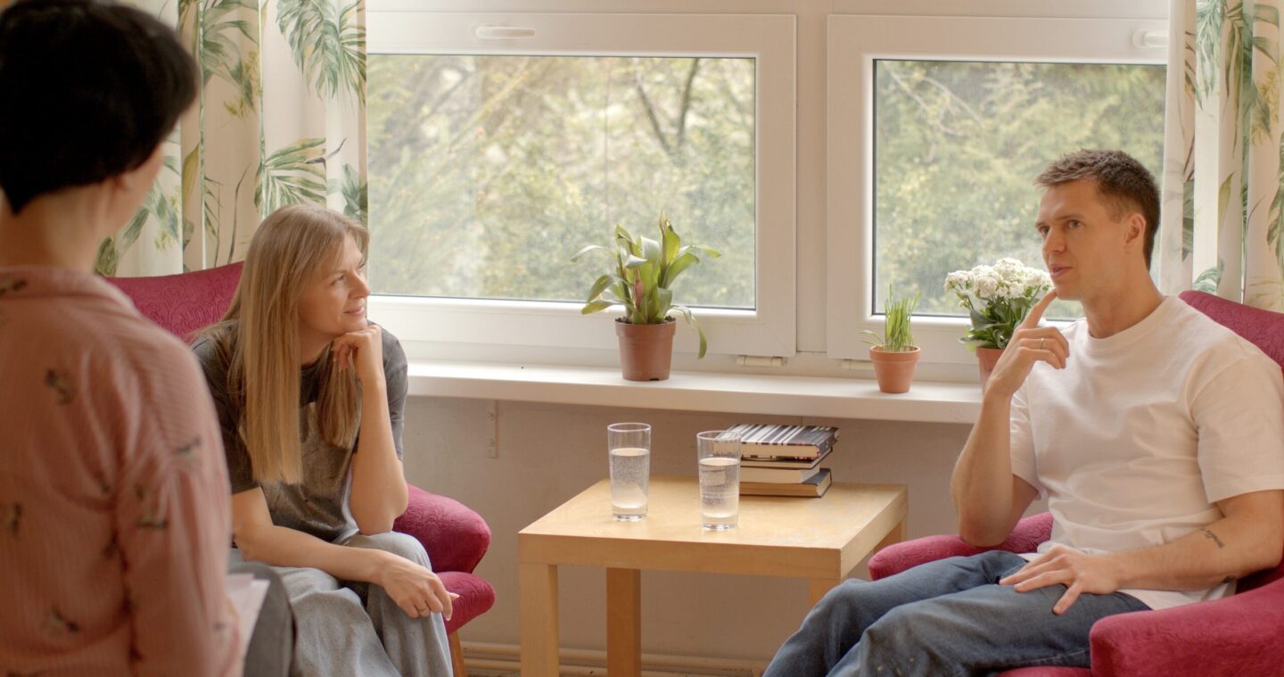 A one-on-one therapy session